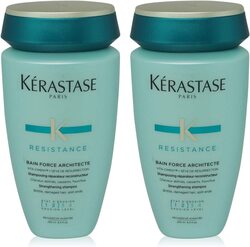 Kerastase Resistance Bain Force Architecte Strengthening Shampoo for Hair Fall Control, 2 x 250ml