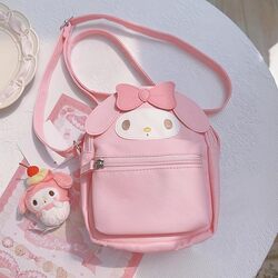 Kawaii Backpack Anime Cute Mini Cartoon Bag My Melody Backpack Handbag PU Kuromi Schoolbags