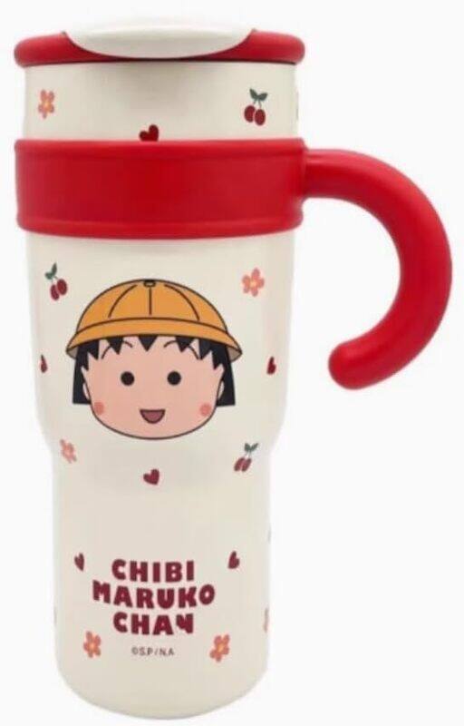 

generic Chibi Maruko-Chan Insulated Stainless Steel Tumbler with Red Lid