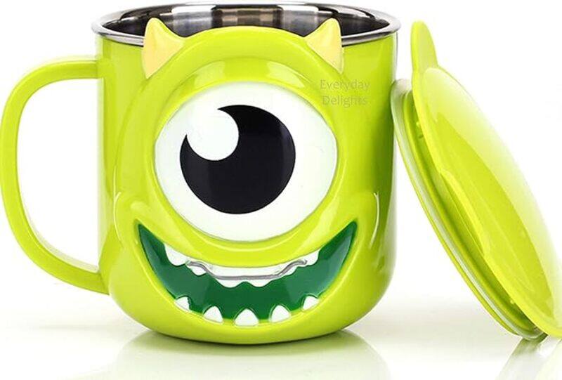 

Disney Monster University Mike Green Durable Stainless Steel Insulated 3D Cup with Lid, 250ml