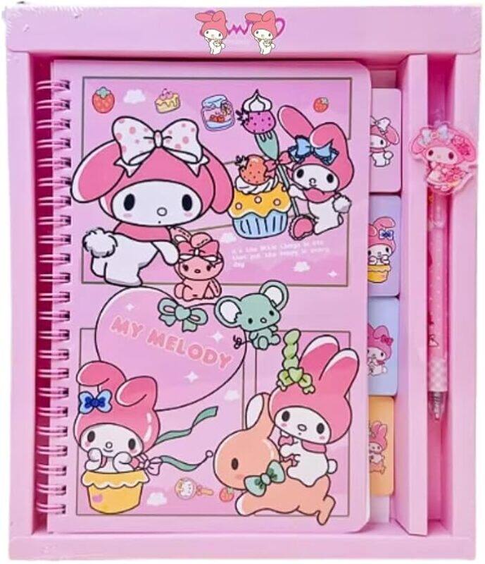 

Sanrio My Melody Cartoon Character Notebook and Pen School Supplies Set