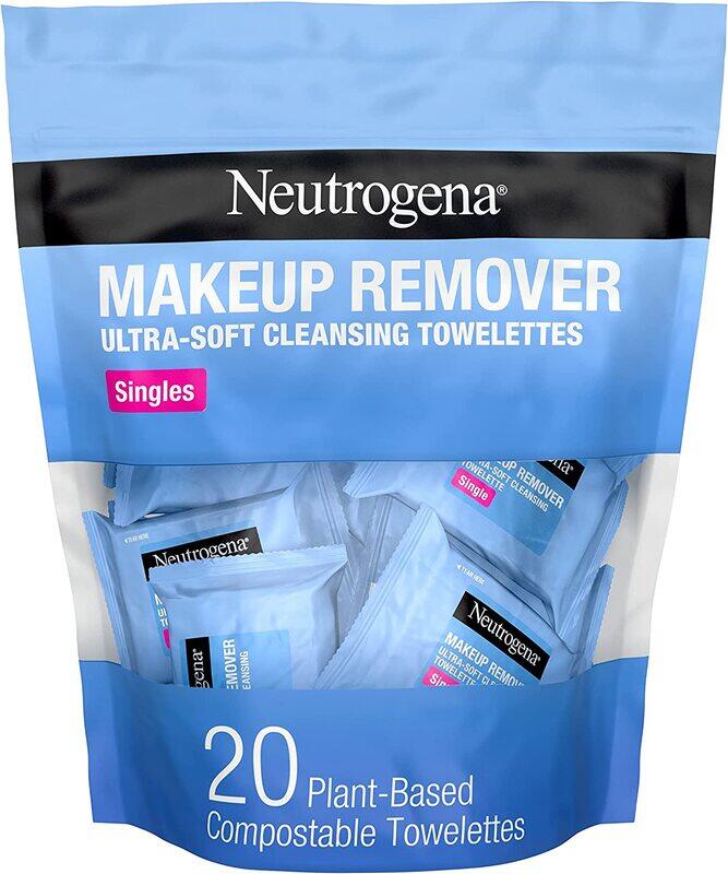 

Neutrogena Facial Cleansing Towelette Singles Daily Face Wipes, 20 Pieces