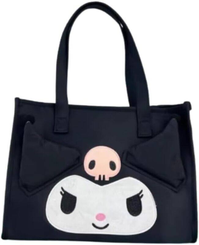 

Sanrio Kuromi Character Tote Bag, Black with White Face Design
