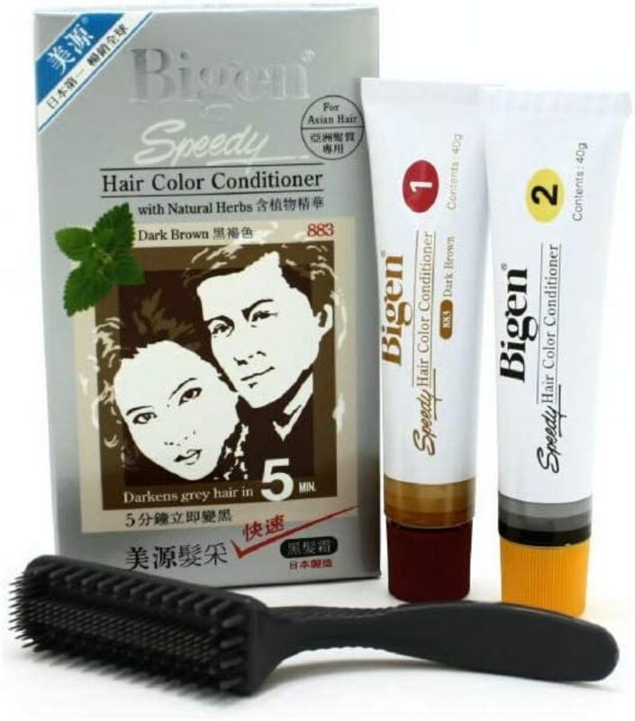 Bigen Speedy Hair Colour Conditioner, 883 Dark Brown, Brown