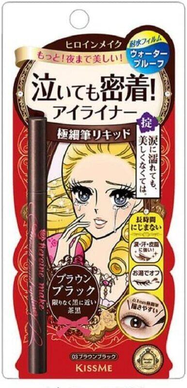 

Heroine Make Kiss Me Smooth Liquid Waterproof Eyeliner, 0.4ml, 03 Brown, Black