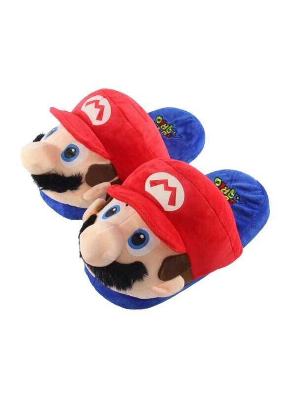 

Super Mario Cartoon Character Plush Slippers, Non-slip Sole, Free Size