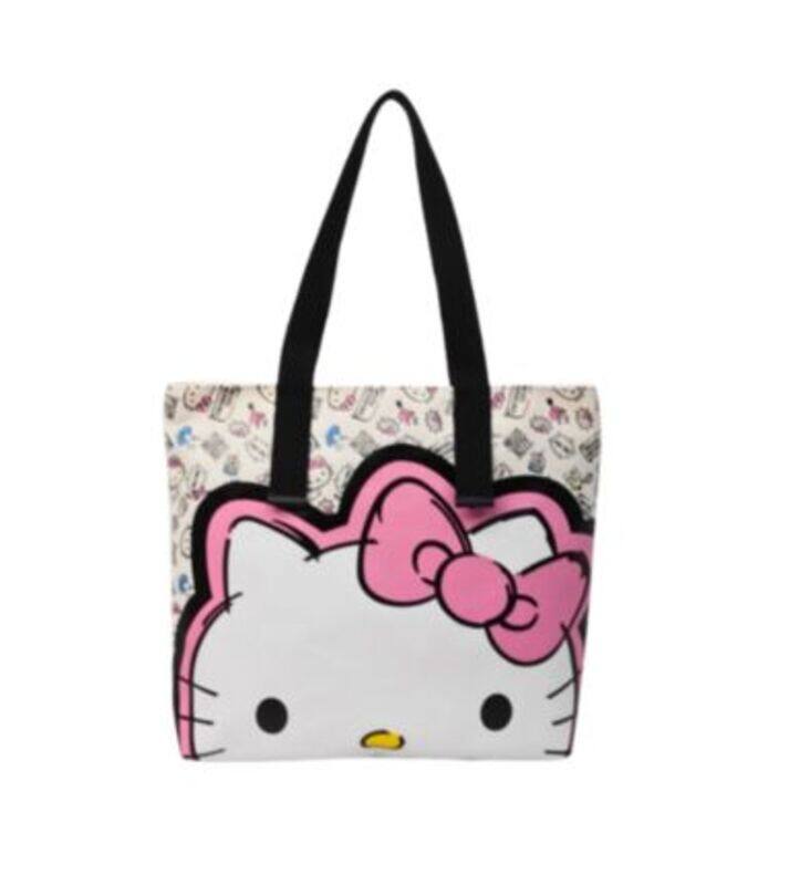 

Sanrio Hello Kitty Tote Bag Cute Canvas Shoulder Bag with Printed Design, Large Capacity for Daily