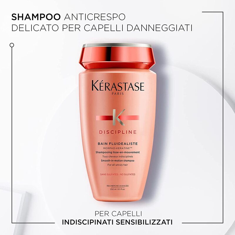 Kerastase Discipline Bain Fluidealiste Sulphate-Free Shampoo with Morpho-Keratine for Frizzy Hair, 250ml