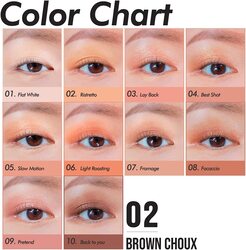 Clio Pro Matte Eye Shadow Palette, 0.02oz x 10 Colours, 02 Brown Choux, Brown