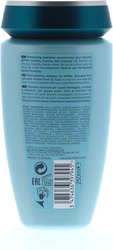 Kerastase Resistance Bain Force Architecte Strengthening Shampoo for Hair Fall Control, 250ml