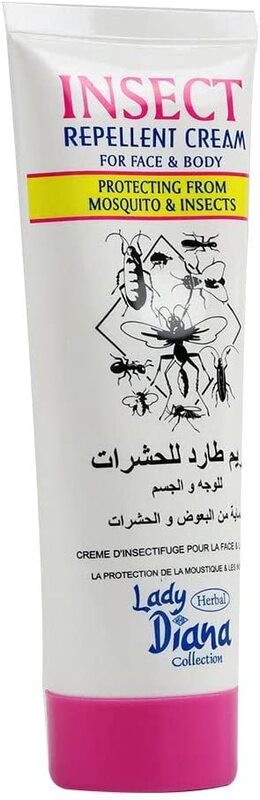 Lady Diana Face & Body Repelent Cream for Protection Against Insects, 100gm
