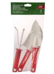 Ace Garden Tool Set, 3 Piece, White/Red