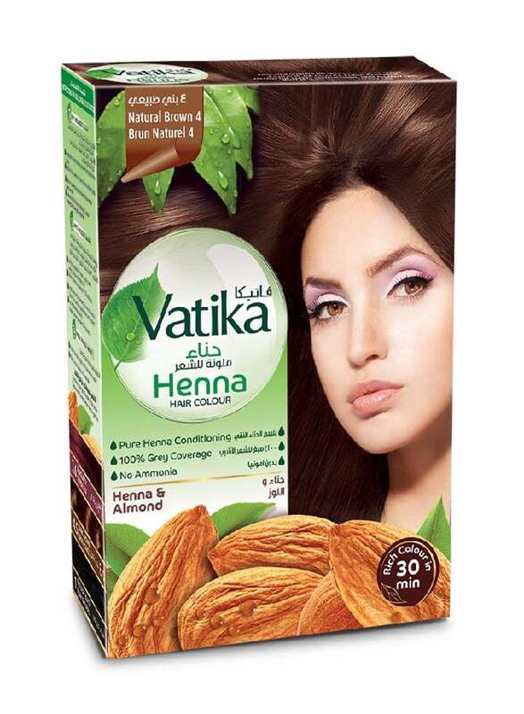 Dabur Henna Hair Colour 100% Grey Coverage No Ammonia, 60g, Brown