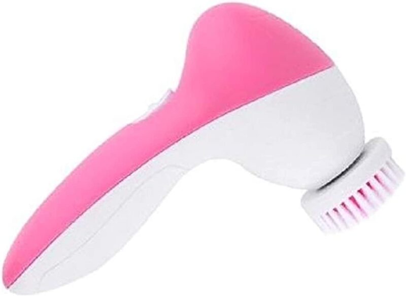 5-In-1 Multifunction Electric Face Facial Cleansing Brush, Pink