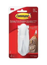 3M Command Large Designer Hook, 3mm, Multicolour