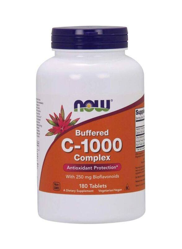 

Now Foods Buffered C-1000 Complex Antioxidant Protection with Of Bioflavonoids Dietary Supplement, 250mg, 180 Tablets