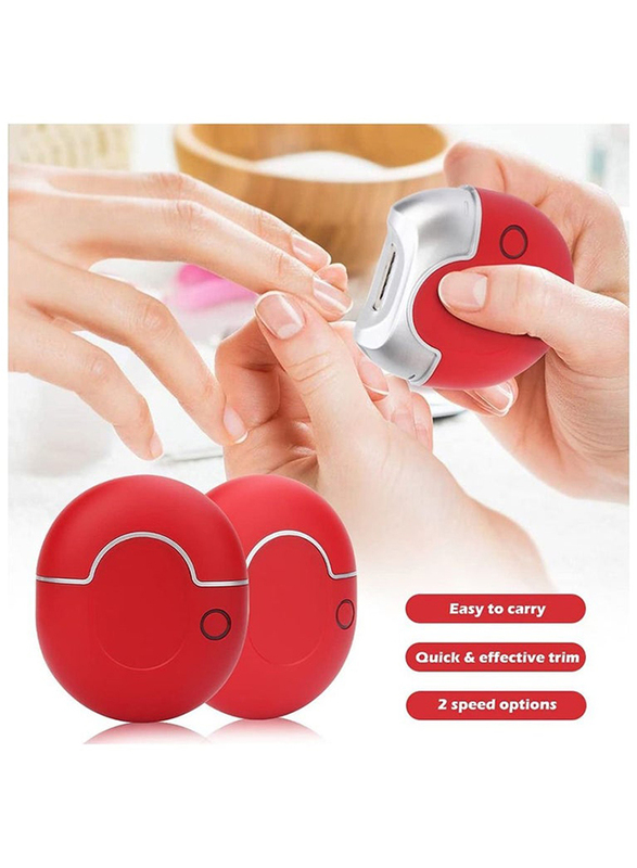 Electric Nail Scissors, Nail Trimmer & Automatic Nail Clippers, Red