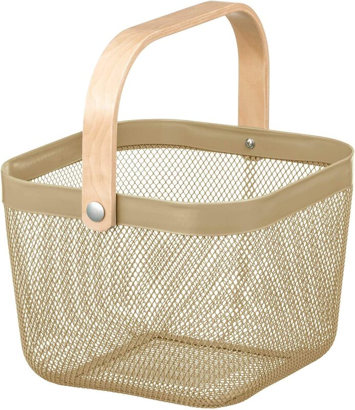 Risatorp Storage Accessory Basket, 25x26x1cm, Olive Green