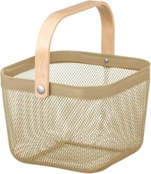 Risatorp Storage Accessory Basket, 25x26x1cm, Olive Green