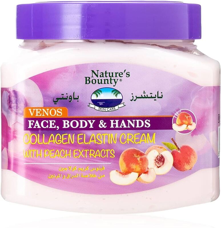 Natures Bounty Venos Peach Collagen Body Cream  600 Ml