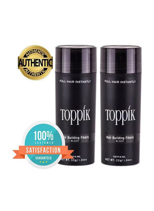 

Toppik Hair Building Fibers Black for All Hair Types, 2 x 27.5g