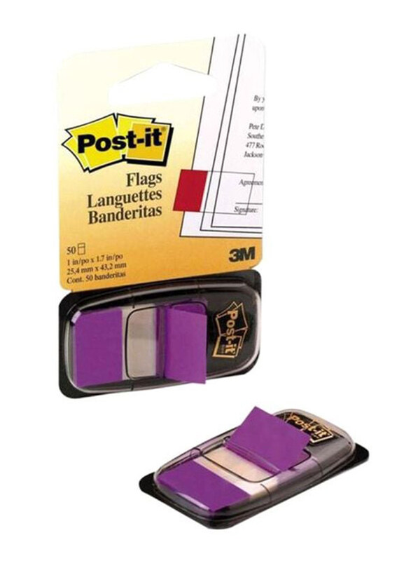 

Scotch Brite Post It Flags Languttes Banderitas, 50 Pieces, 680-8, Purple