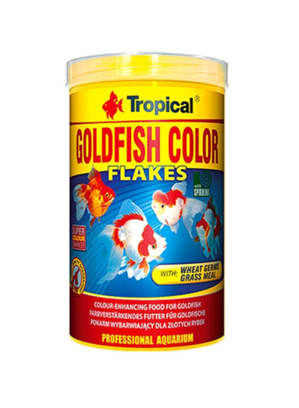Tropical Gold Fish Colour Flakes Fish Dry Food, 100ml