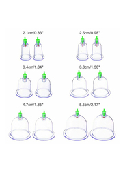 Cupping Therapy Hijama Cups Set with Pumping Handle, 24 Pieces