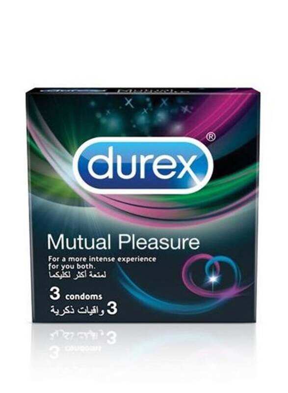 

Durex Mutual Pleasure Condoms for Him & Her, Black, 3 Pieces