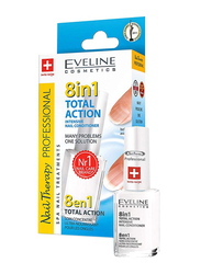 Eveline Cosmetics 8 in 1 Total Action Intensive Nail Conditioner, Clear