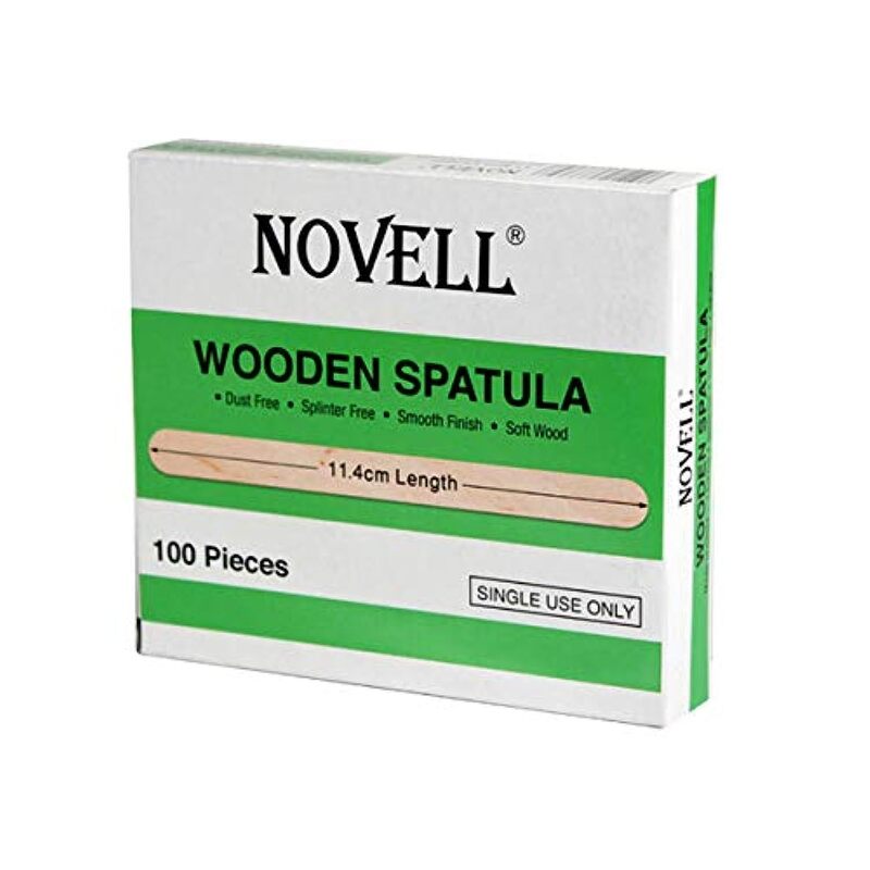 Novell Wooden Spatula 100Pc 114X10X1.6 Mm