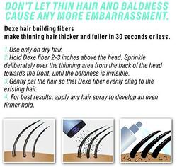 Dexe Hair Building Fibers, Brown, 22g