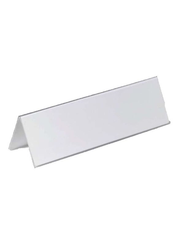 Durable Table Name Holder, Silver