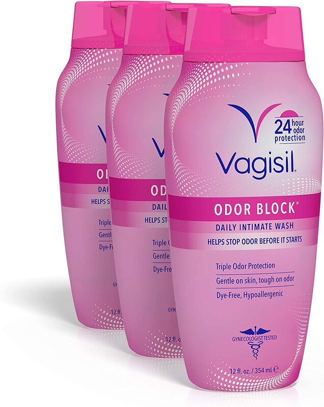 Vagisil Odor Block Daily Intimate Wash for Women, 3 x 12oz