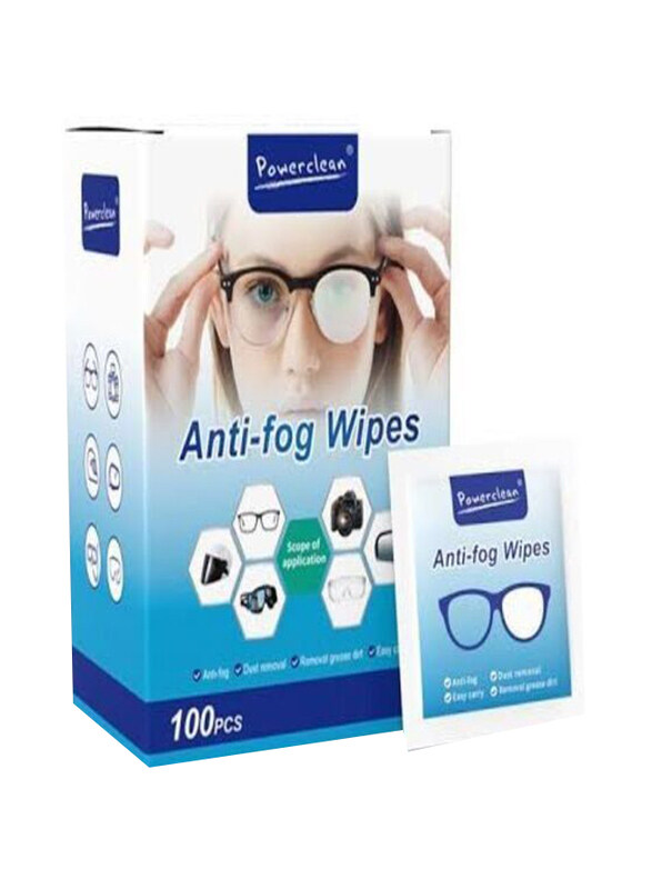 

Powerclean Anti Fog Wipes, 100 Pieces