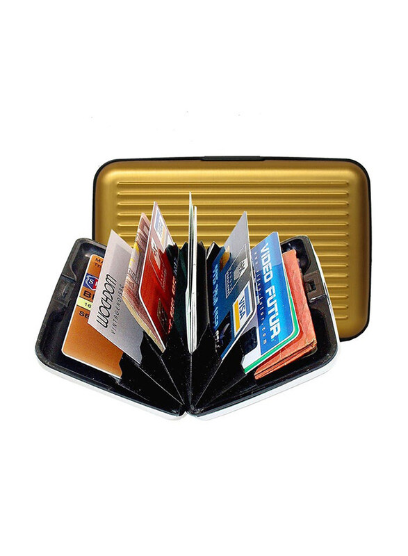 

As seen On Tv Aluminium Wallet For Unisex, Gold