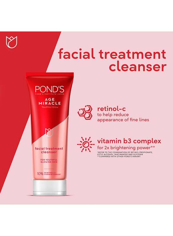 Pond'S Age Miracle Youthful Glow Facial Treatment Cleanser, 100gm