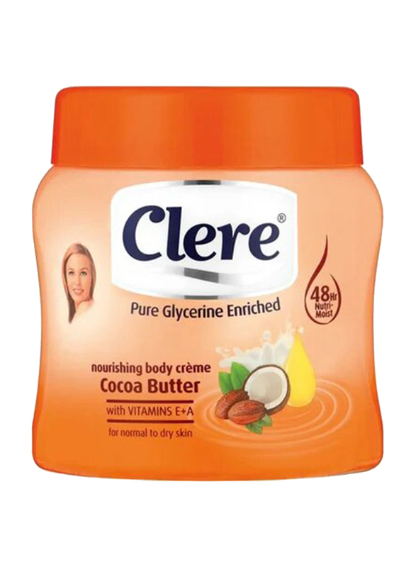 Clere Cocoa Butter Body Cream, 500ml