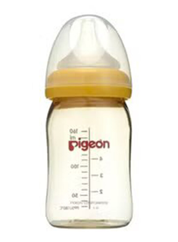 

Pigeon Wide Neck Feeding Bottle, 160ml, Clear/Yellow