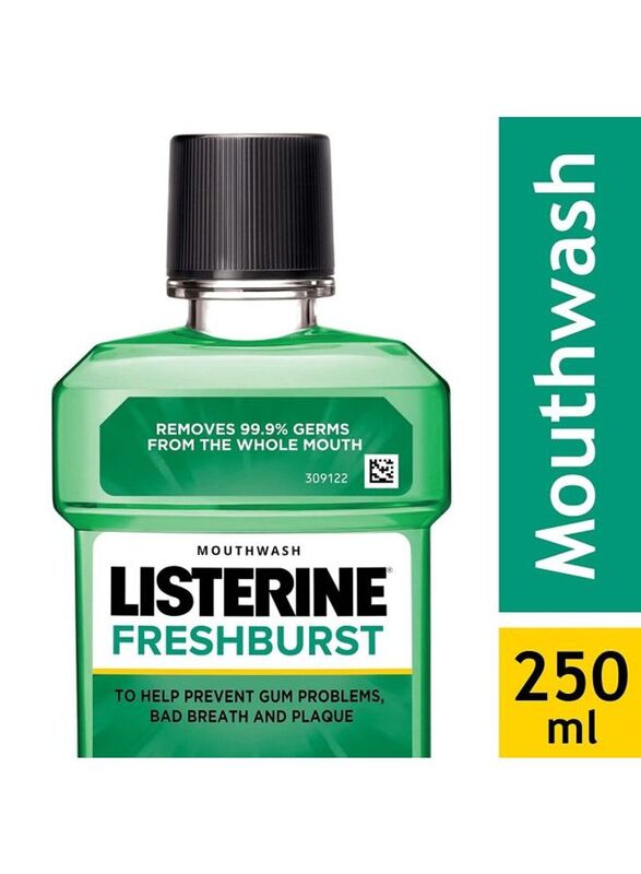 Listerine Fresh Burst Mouthwash, 3 x 250ml