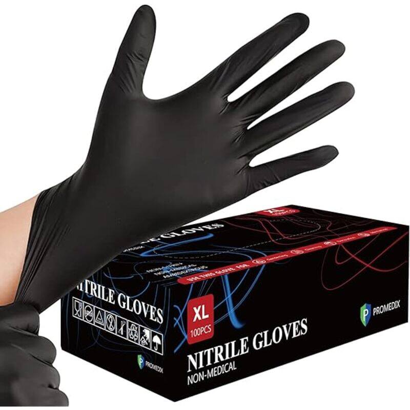 

Generic Diva Gloves Vinyl Disposable Black Medium 100 Pcs