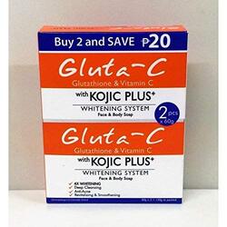 Gluta C Kojic Plus Whitening System Face & Body Soap, 2 x 60g