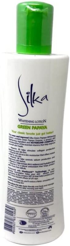 Silka Green Papaya Skin Whitening Lotion, 200ml