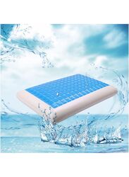 Memory Foam Bed Gel Pillow Cooling Orthopedic Cushion, White