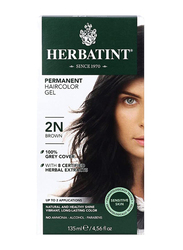 Herbatint Permanent Hair Color Gel, 135ml, 2N Brown