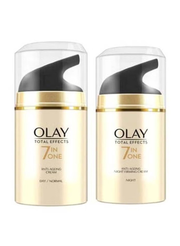 Olay Total Effects 7-In-1 Night & Day Cream, 2 x 50gm