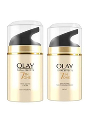 Olay Total Effects 7-In-1 Night & Day Cream, 2 x 50gm