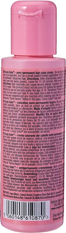 Renbow Crazy Color Semi Permanent Hair Dye Colour Cream, Ruby Rouge, 100 ml