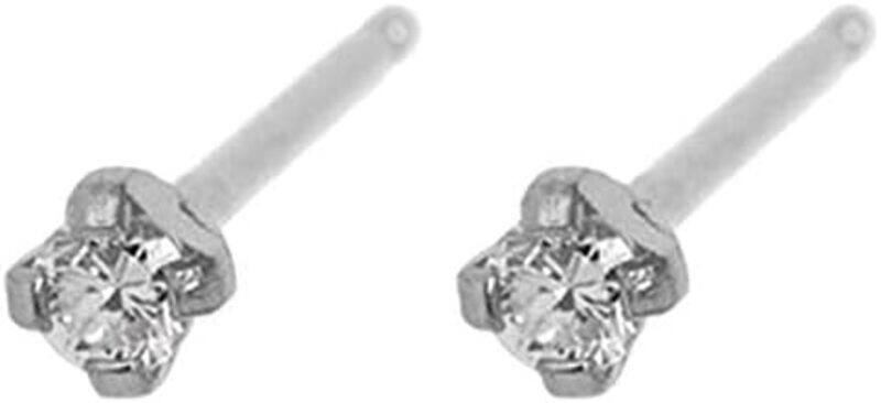 

Generic Caflon Fashion Sense White Stainless White Cubic Zirconia Earring 8Mm