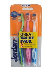 Jordan Advanced Cleaning Manual Toothbrush Set, 3 Pieces